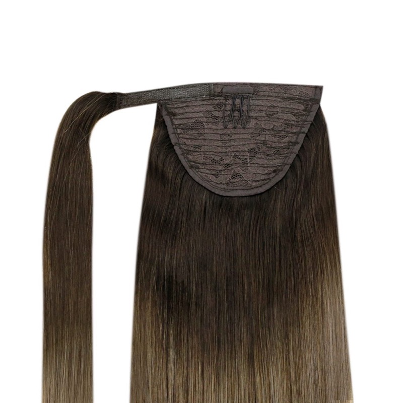 100% Human Hair Balayage Ponytail Extensions #2/8 - Hair Vendor