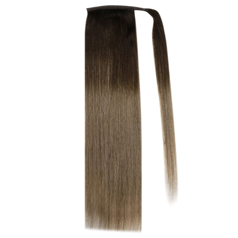 100% Human Hair Balayage Ponytail Extensions #2/8 - Hair Vendor
