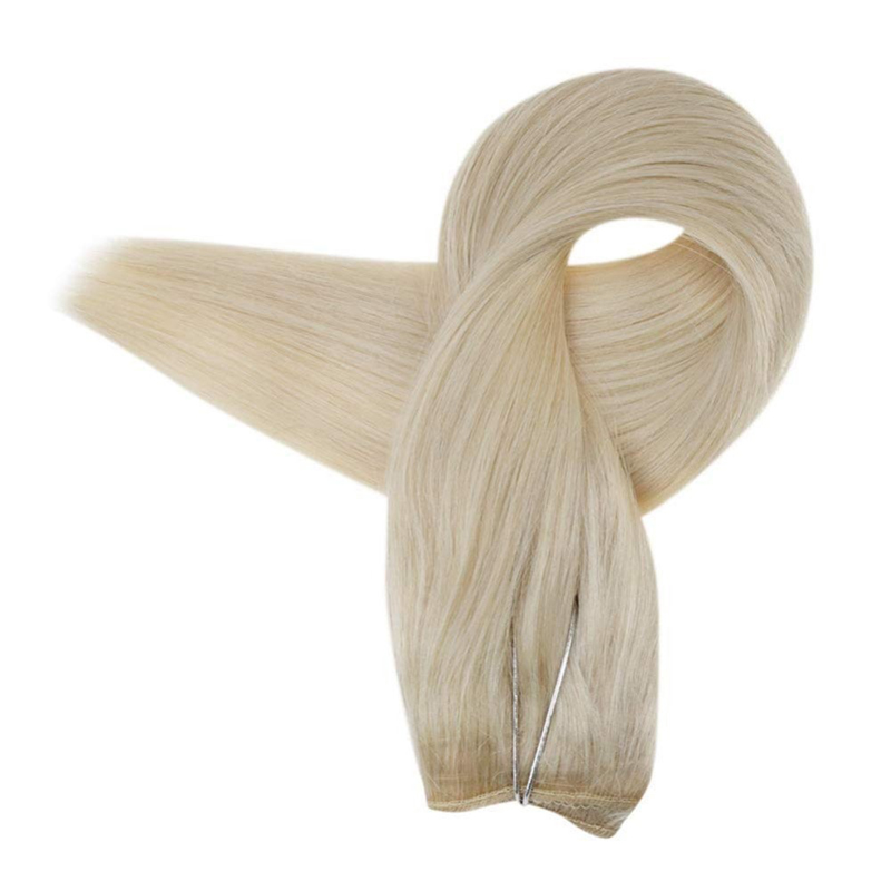 Wholesale Human Hair Halo Extensions Platinum Blonde #60 100g Wire Extension