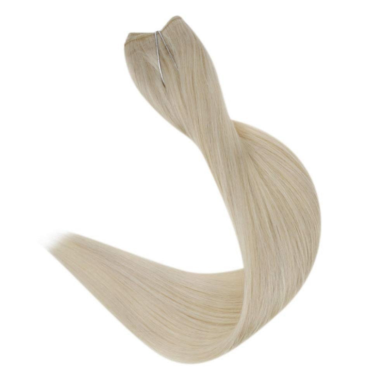 Wholesale Human Hair Halo Extensions Platinum Blonde #60 100g Wire Extension