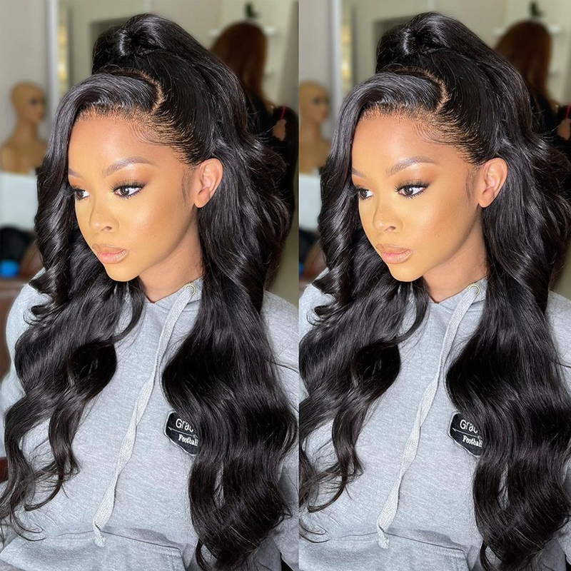 Perruques Lace Front 360 Corps Ondulent en Cheveux Humains Avec Baby Hair 180% de Densité