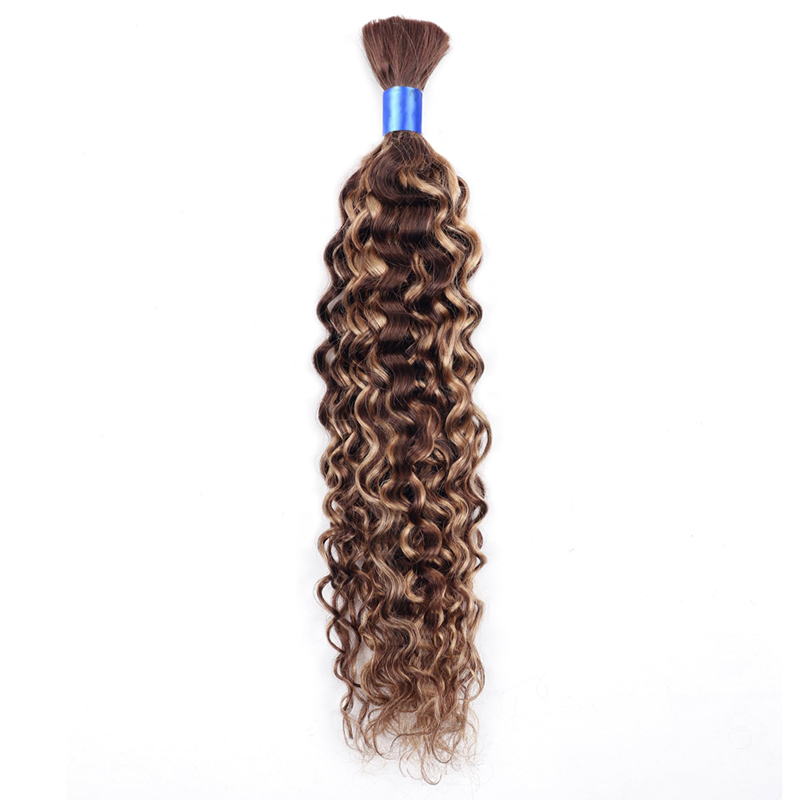 Capelli umani bulk ondulati acqua #4/27 per treccine senza trama 100% non trattati.