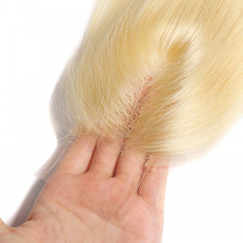 613 Blonde 2x6 HD Lace Closure Body Wave / Straight Virgin Human Hair