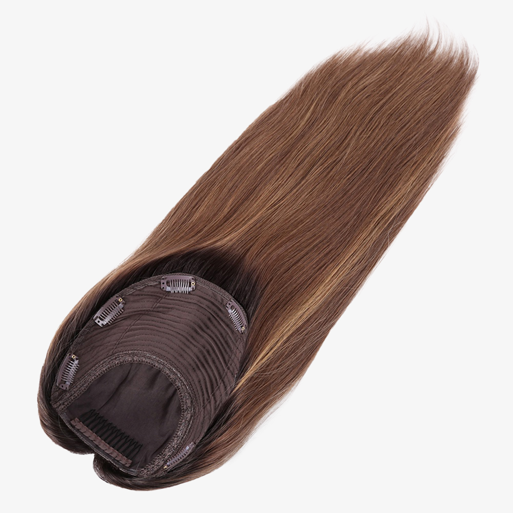 Human Hair Topper for Women Silk Toppers 7X8 with 4x4 Silk Base