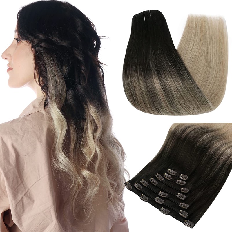 Balayage #2/18/60 Clip-In Extensions Remy Human Hair Wholesale