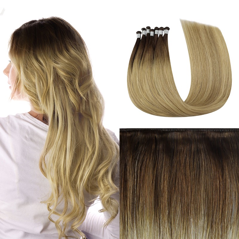 Balayage #3/8/22 Hand Tied Weft Extensions Virgin Human Hair - China Hair Factory Supplier