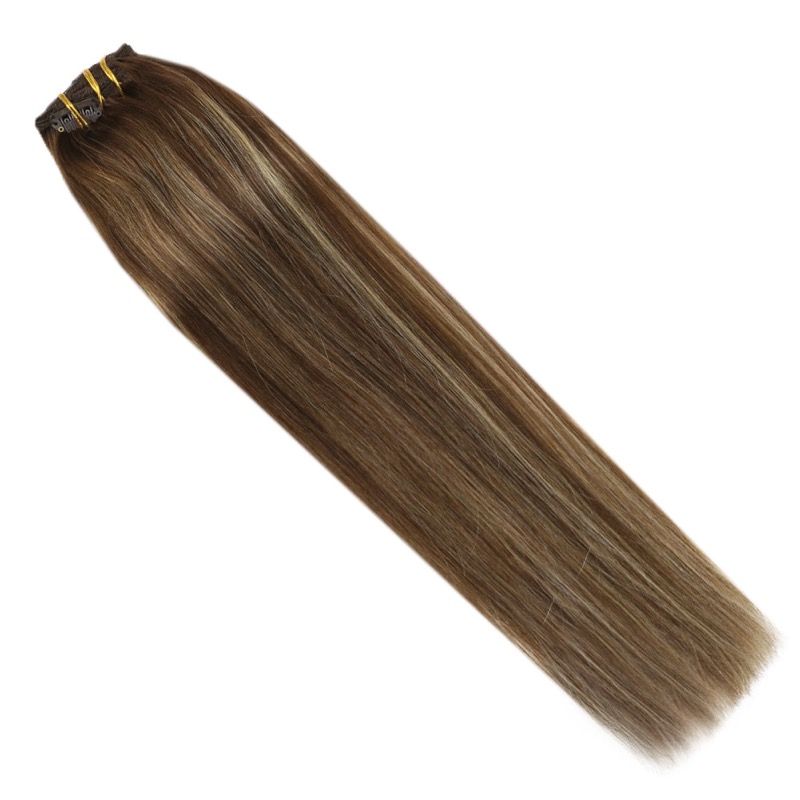Balayage Highlights #4/27/4 Clip-In Extensions China Hair Supplier