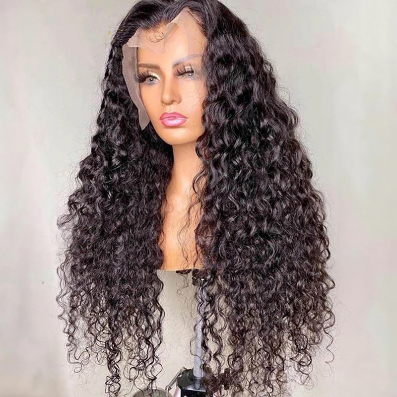 China Haarfabrik Jungfrau Echthaar 360 Perücke Tiefe Welle mit Babyhaar