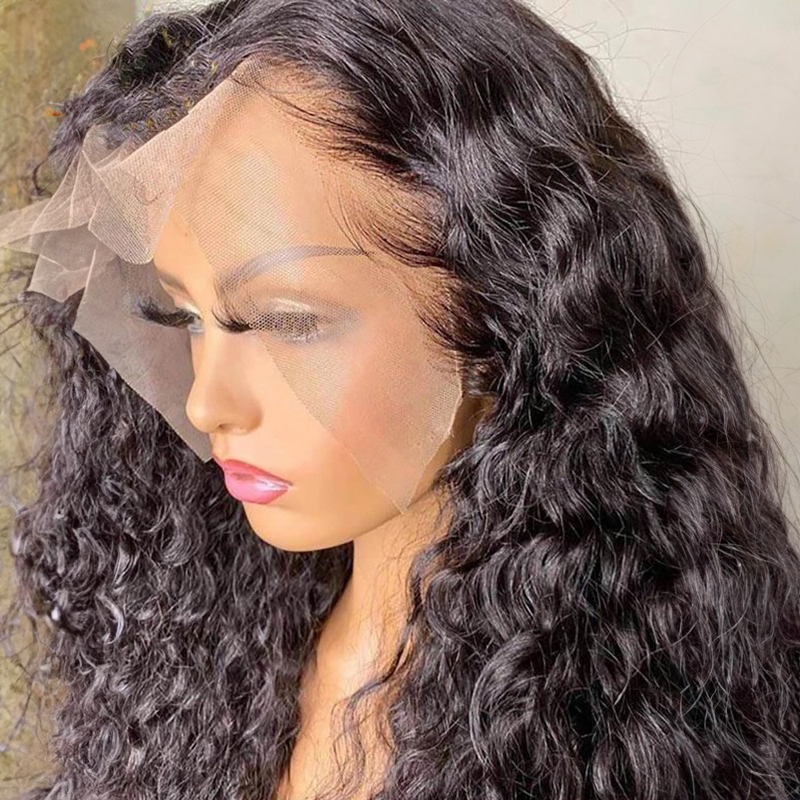 China Haarfabrik Jungfrau Echthaar 360 Perücke Tiefe Welle mit Babyhaar