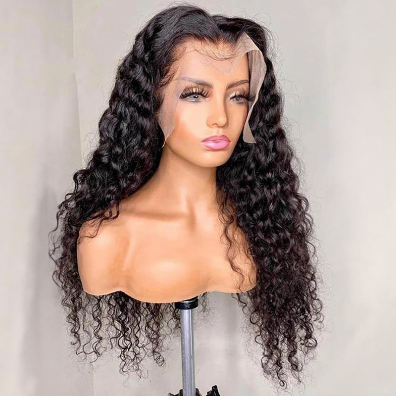 China Haarfabrik Jungfrau Echthaar 360 Perücke Tiefe Welle mit Babyhaar