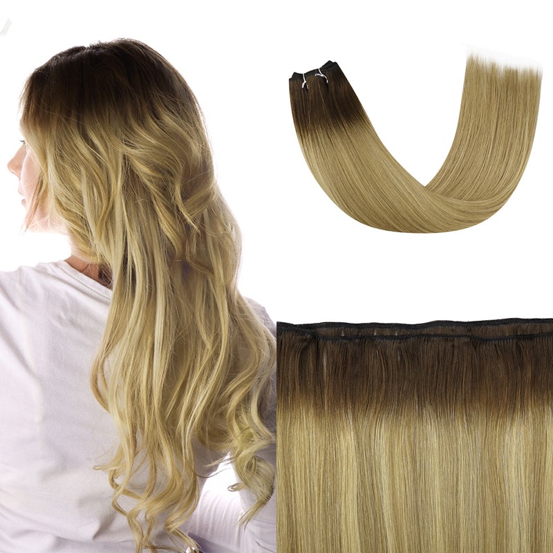 China Hair Factory - Brazilian Human Hair Sew-In Weft Bundles Balayage Highlights #3/8/22