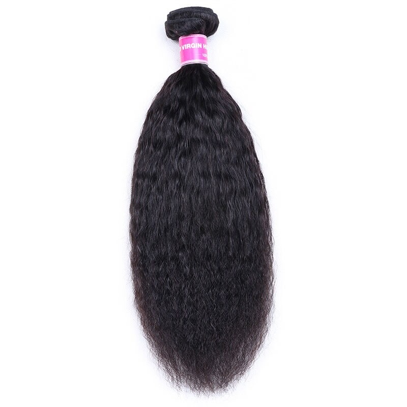 China Hair Factory Human Hair Kinky Straight Hair Weave 1 Bundle 10-30 Inch