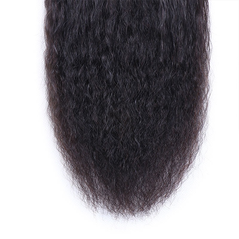 China Hair Factory Human Hair Kinky Straight Hair Weave 1 Bundle 10-30 Inch