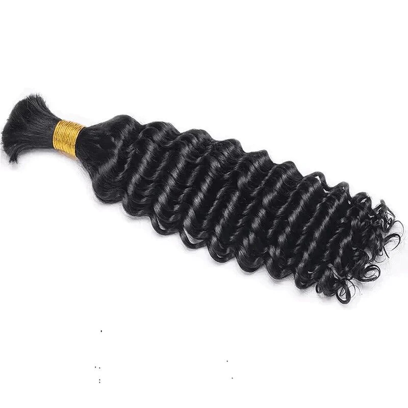 Fábrica de cabello de China al por mayor Cabello humano a granel para trenzar Ondas profundas