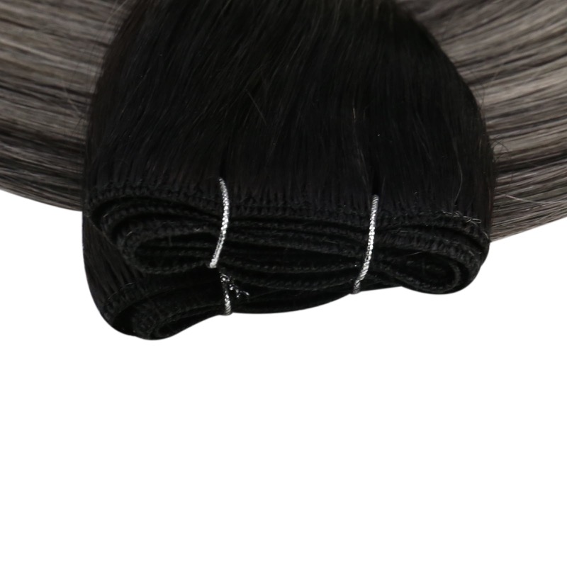 China Hair Store - Brazilian Human Hair Sew-In Weft Bundles Balayage Highlights #1B/Silver/1B
