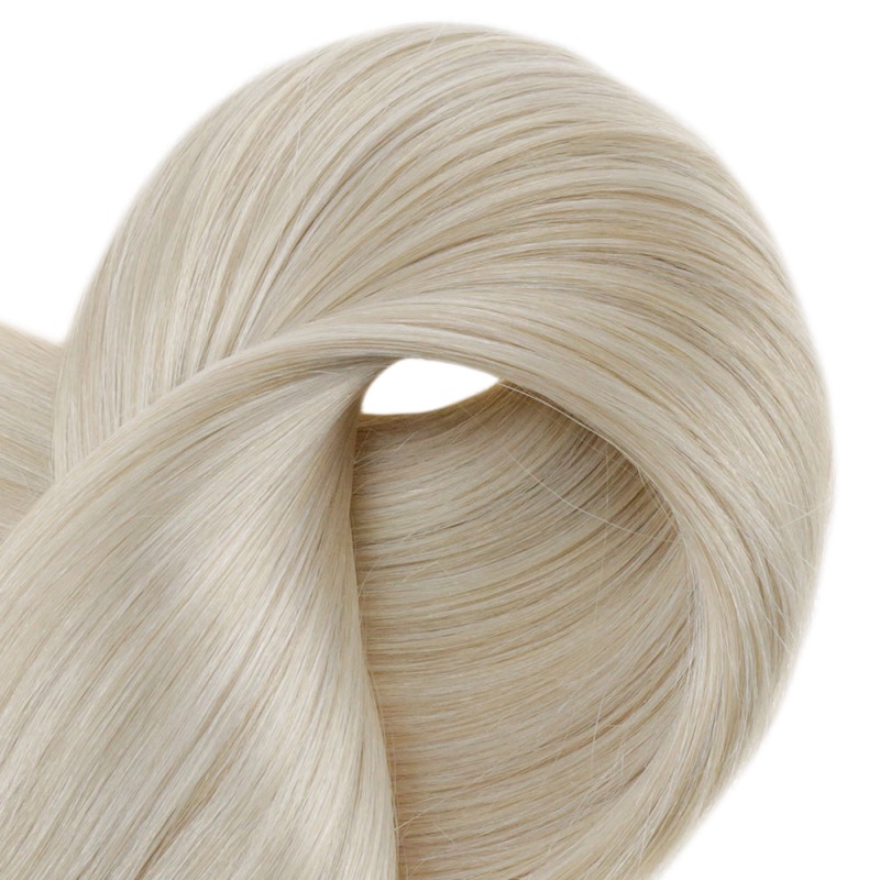 China Hair Store Platinum Blonde #60 PU Seamless Clip-In Extensions