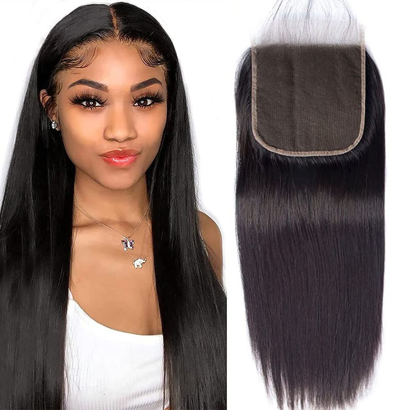 China Hair Store Wholesale Human Hair 4X4 Lace Closure 100% Human Hair