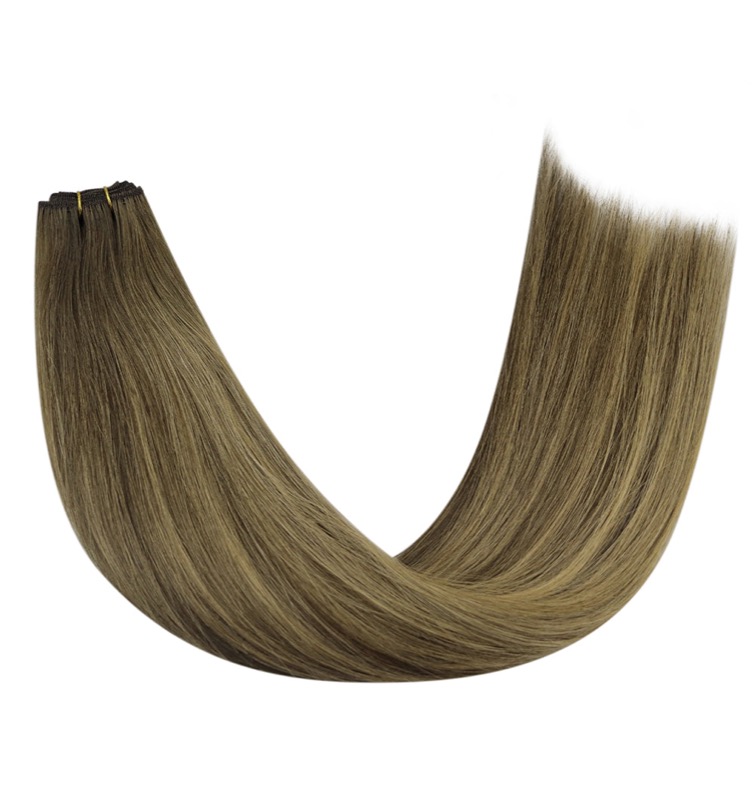 China Hair Supplier - Hand Tied Weft Extensions Balayage Highlights #BM Virgin Human Hair