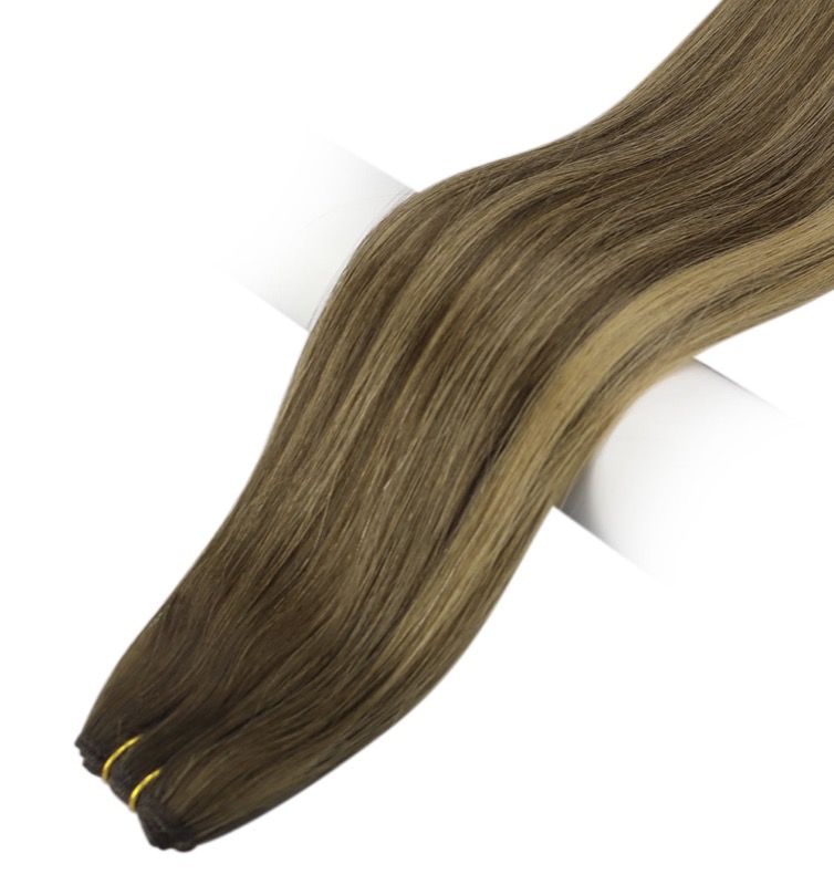 China Hair Supplier - Hand Tied Weft Extensions Balayage Highlights #BM Virgin Human Hair