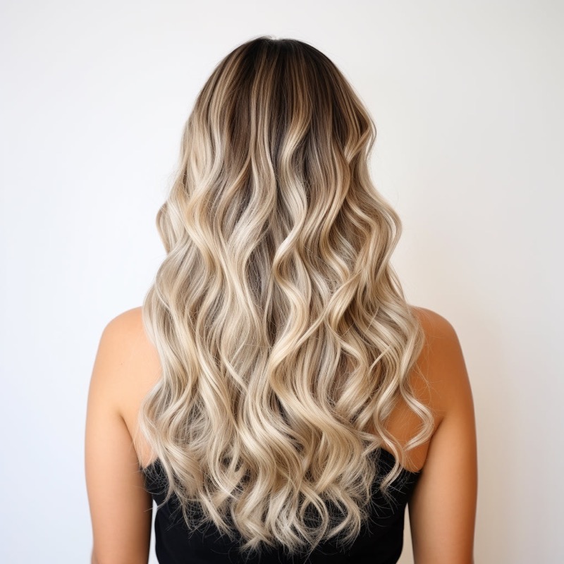 China Hair Vendor Seamless Tape-in Extensions Virgin Human Hair Balayage #7/7/ICY