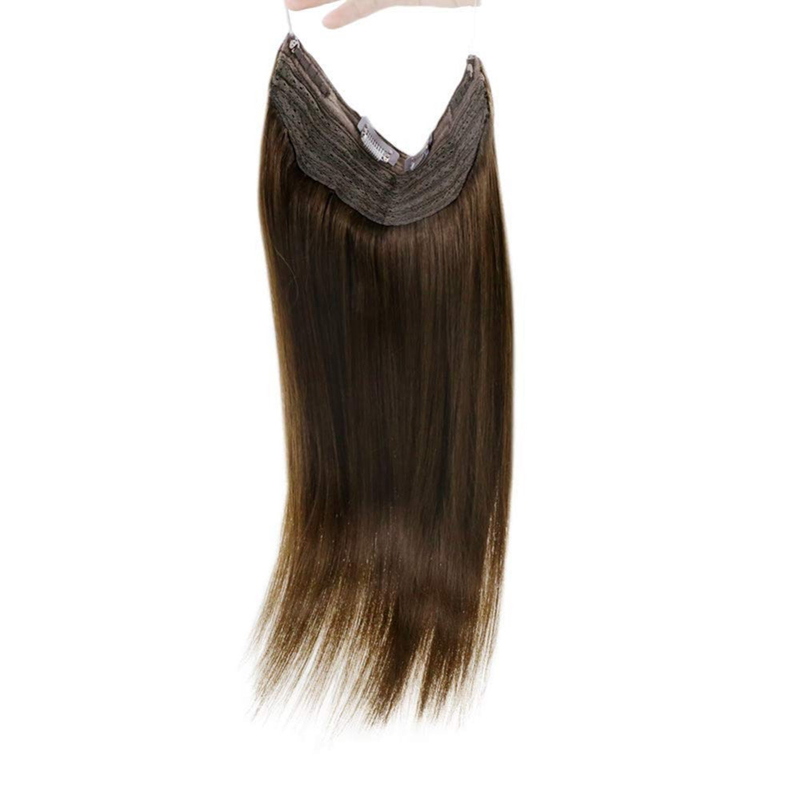 Dark Brown #4 Human Hair Halo Extension 100g Invisible Halo Hair Extensions