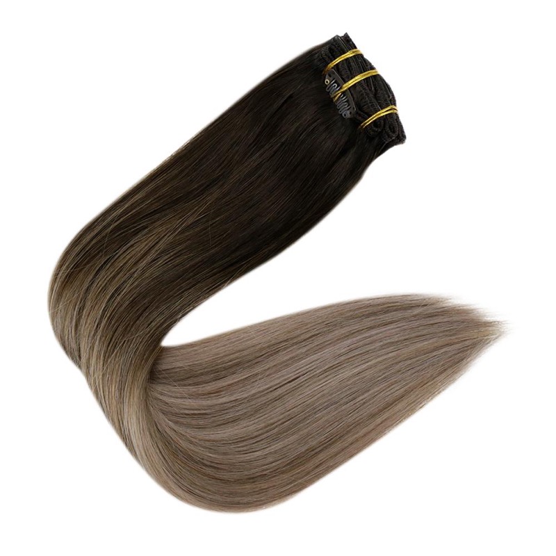 Elegant Balayage Clip-In Hair Extensions Remy Human Hair (#2/6/18) | Wholesale Supplier