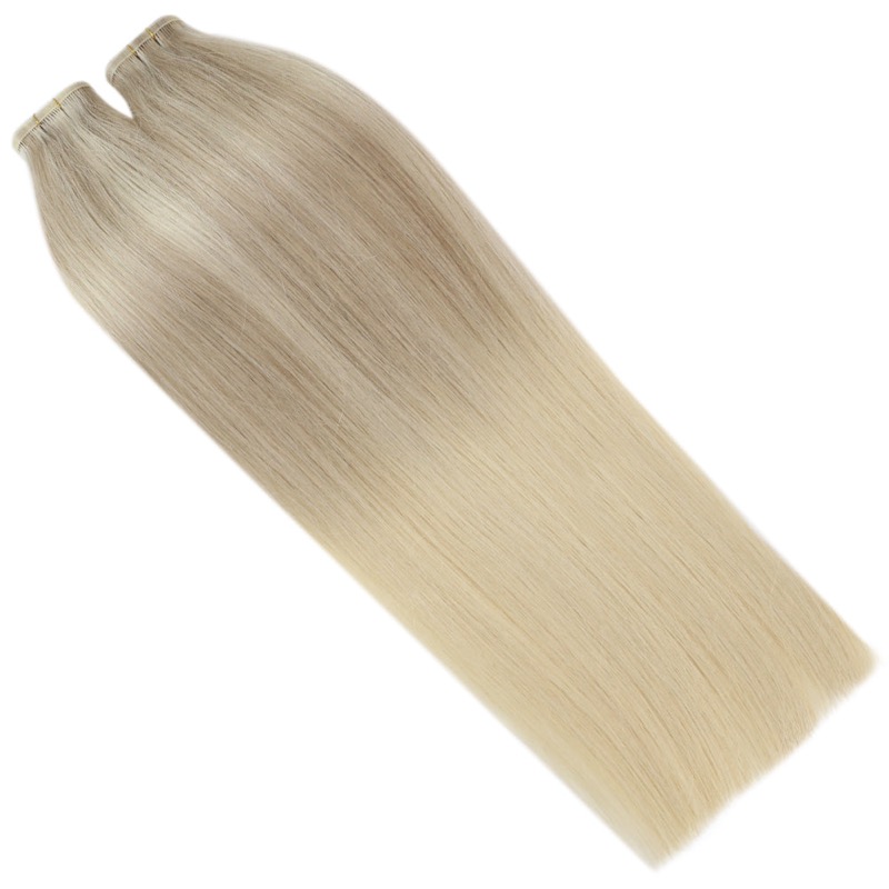 Extensões de Cabelo Virgem Humano Balayage em Trama de Seda Lisa, Atacado de Fábrica