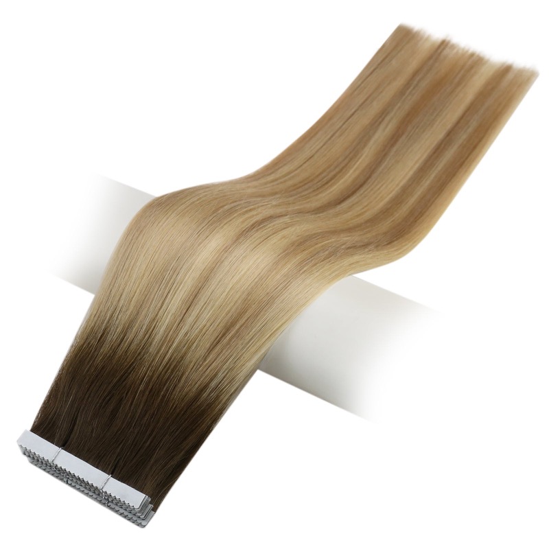 Flower Tape-in Extensions Balayage #3/8/22 Virgin Human Hair