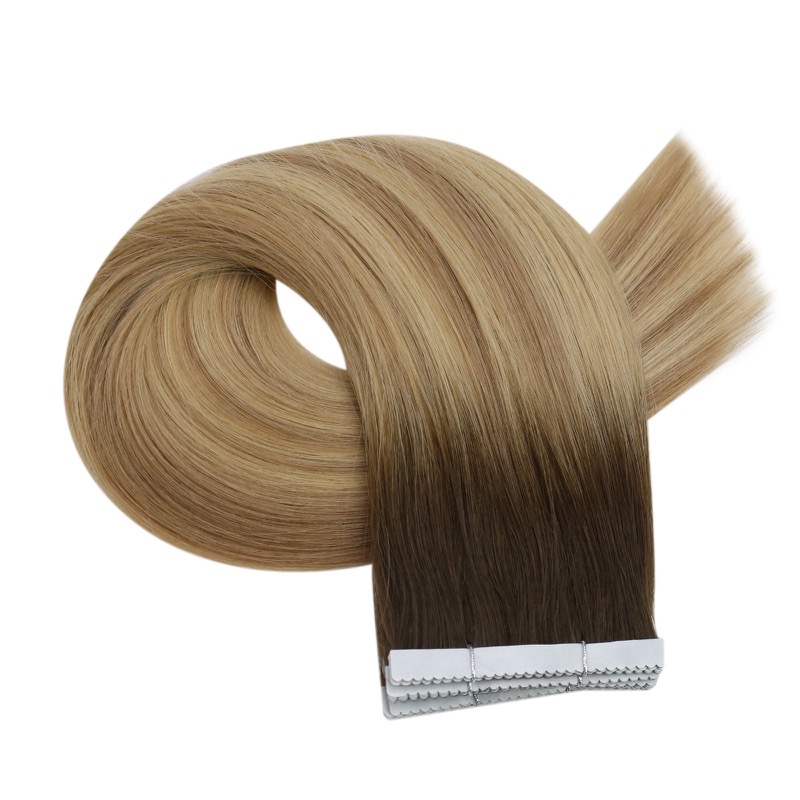 Flower Tape-in Extensions Balayage #3/8/22 Virgin Human Hair