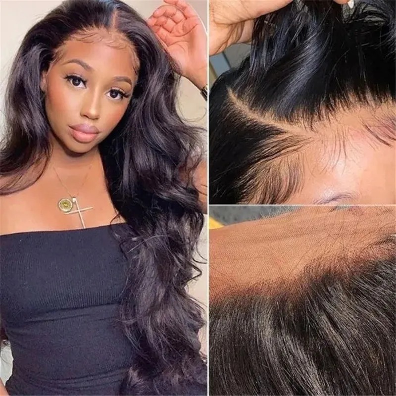 Glueless Crystal Lace Pre Plucked Super Full Closure Body Wave Wigs Invisible HD Lace Melted Match All Skin Color