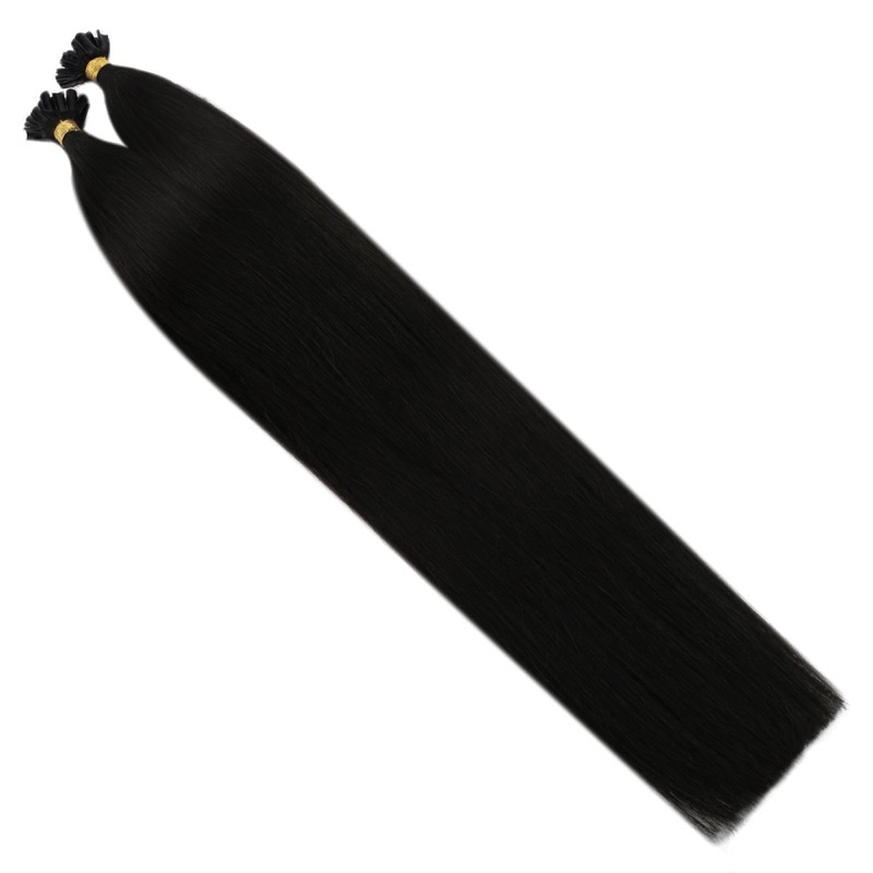 Hair Factory K-Tip Hair Extensions Virgin Human Hair Off Black #1B