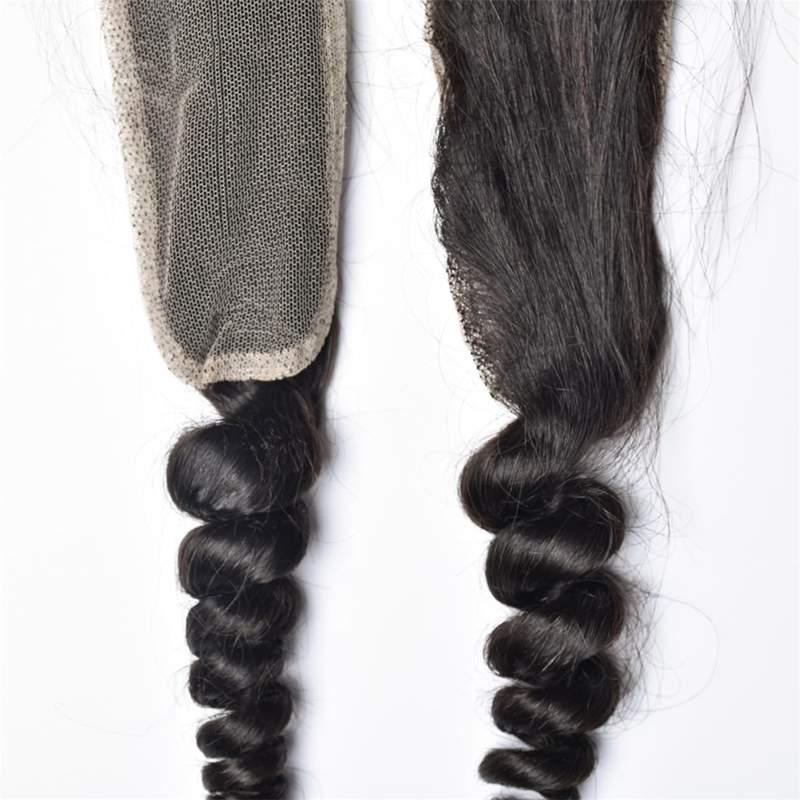 Hair Store Loose Wave 2X6 Lace Closure Virgin Human Hair Pre Plucked