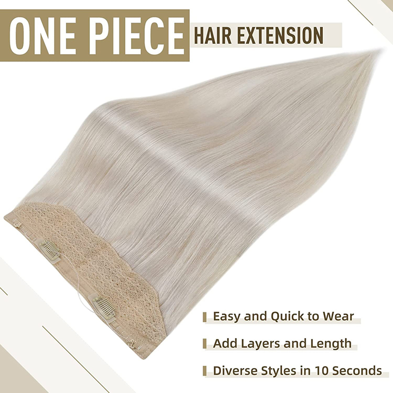 Wholesale Halo Hair Extensions Ice Blonde #1000 Invisible Halo Hair Extension