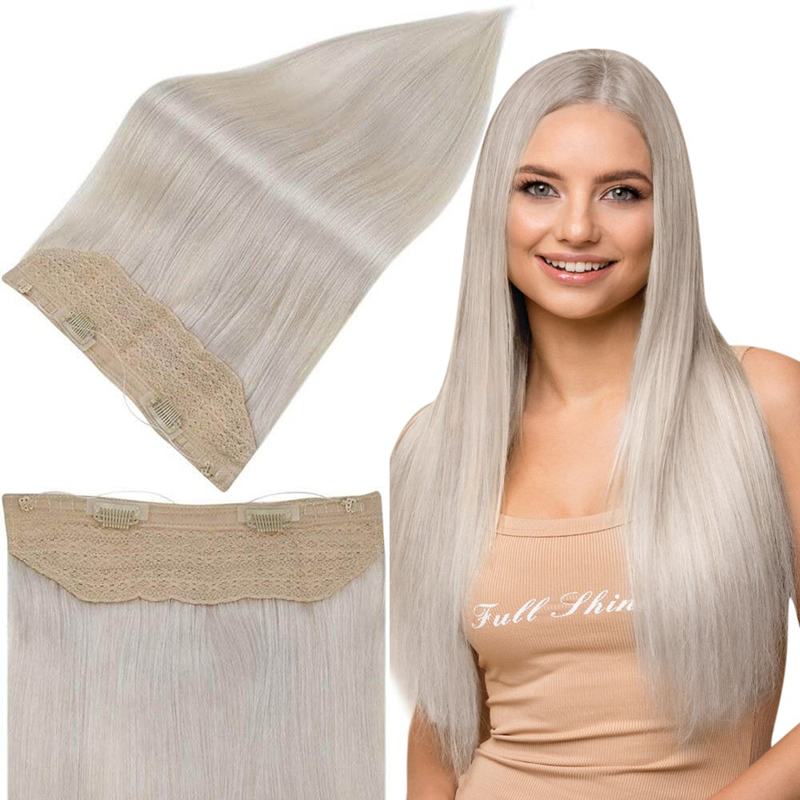 Wholesale Halo Hair Extensions Ice Blonde #1000 Invisible Halo Hair Extension
