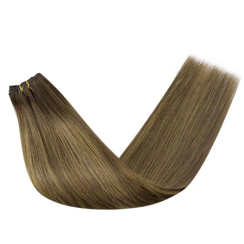 Hand Tied Weft Extensions Balayage Highlights #DU - China Hair Store Virgin Human Hair