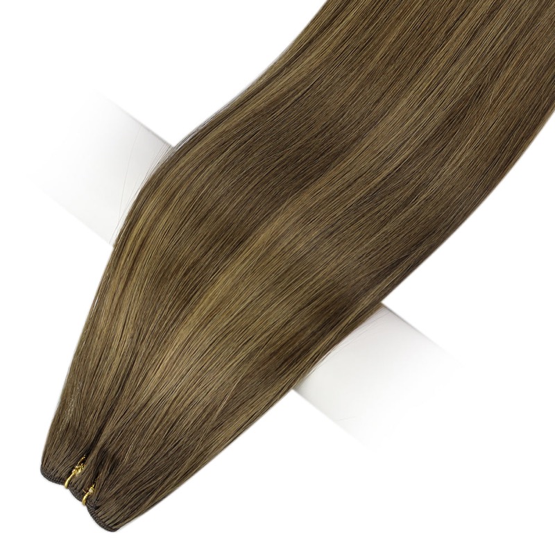Hand Tied Weft Extensions Balayage Highlights #DU - China Hair Store Virgin Human Hair