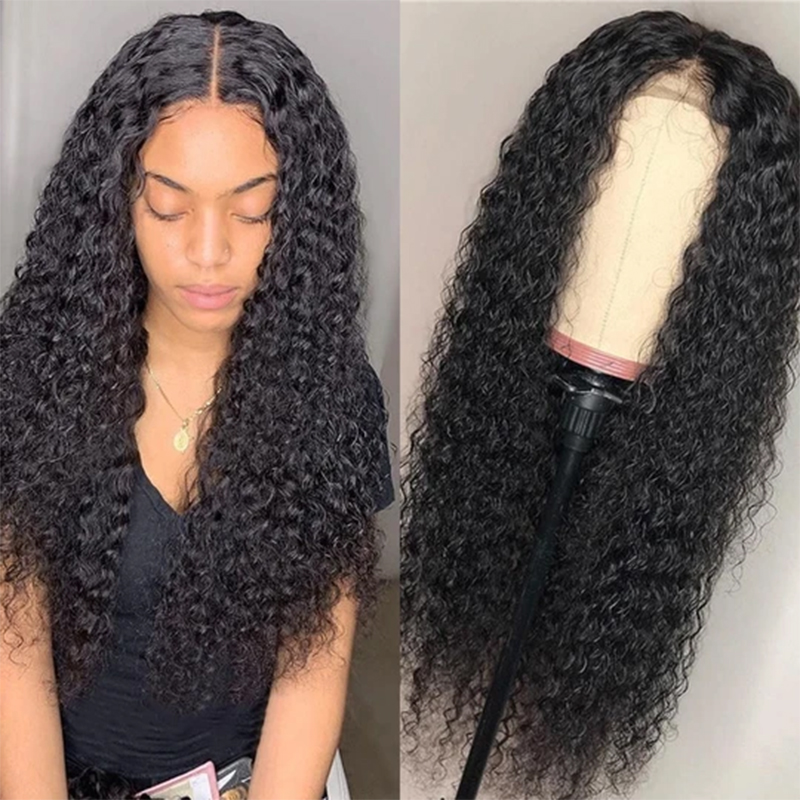 Peruca de Cabelo Humano Indetectável Encerramento 5x5 Curly Skin Melt com Renda HD