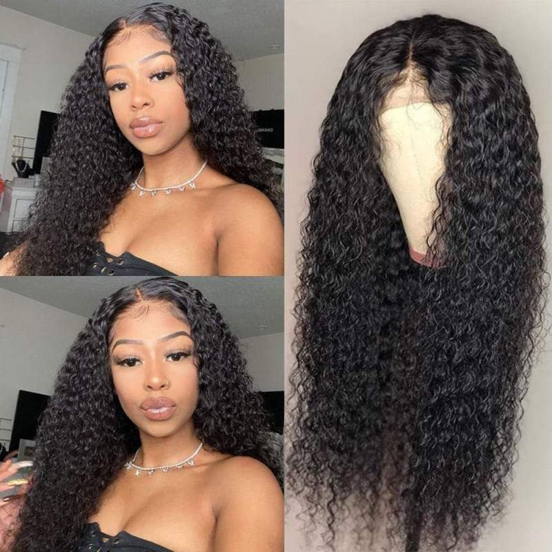 Peruca de Cabelo Humano Indetectável Encerramento 5x5 Curly Skin Melt com Renda HD