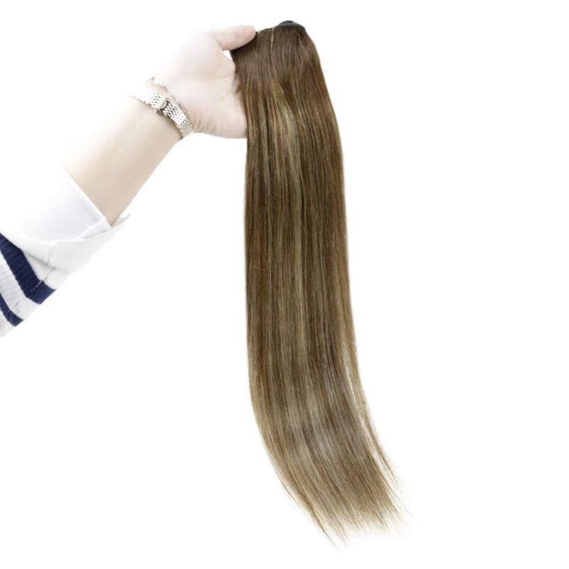 Wholesale Highlight Blonde Halo Hair Extensions Brown Fish Wire Extensions #4/24/4