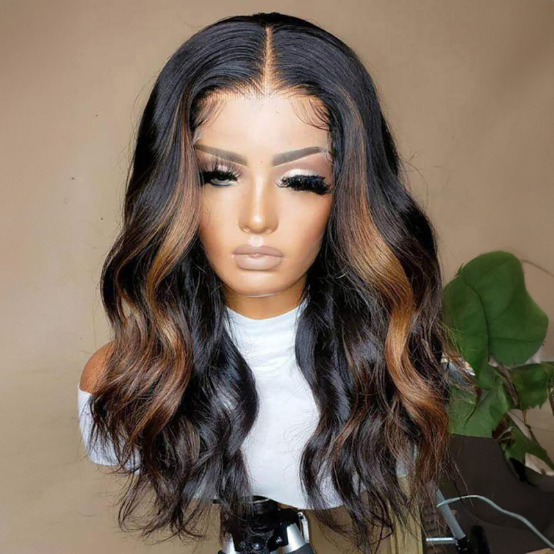 Highlight Undetectable HD Lace Perücke Body Wave mit vorgezupfter Haarlinie