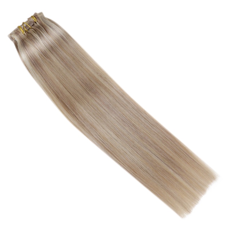 Highlights #P18/613 PU Seamless Clip-In Extensions Hair Vendor