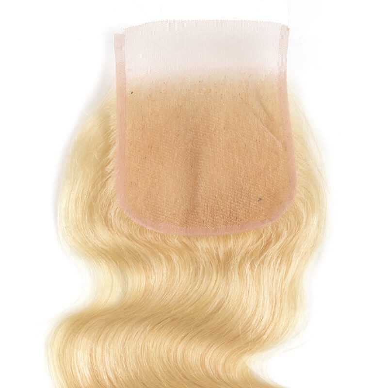 Human Hair Factory 613 Blonde Body Wave 4x4 Lace Closure Blonde Hair Pieces