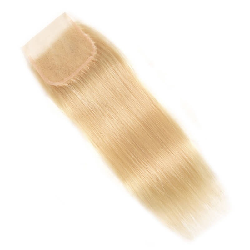 Human Hair Factory 613 Blonde Human Hair 4x4 Lace Closure Free Part