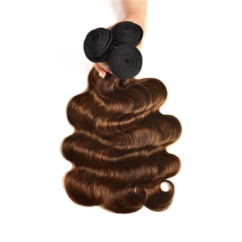 Usine de cheveux humains - Mèches ombrées 1B/30# - Ondulations corporelles