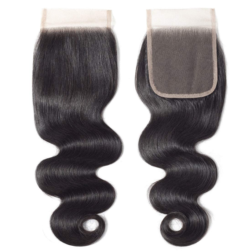 Human Hair Factory Wholesale 4X4 Lace Closure Body Wave Hair Pieces