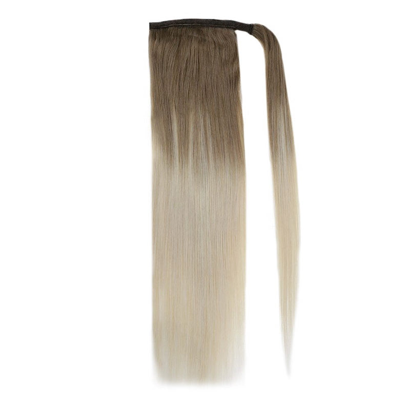 China Hair Vendor Wholesale Human Hair Ponytail Extensions Balayage #8/60100G