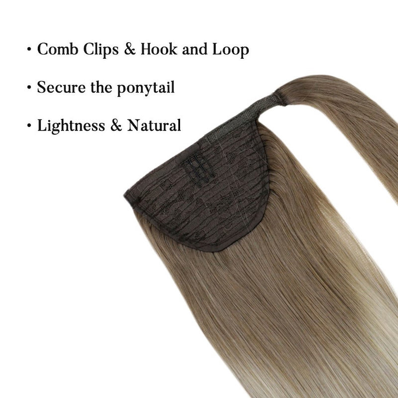 China Hair Vendor Wholesale Human Hair Ponytail Extensions Balayage #8/60100G