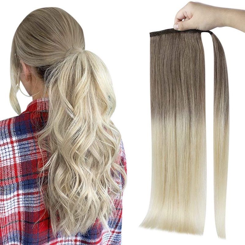 China Hair Vendor Wholesale Human Hair Ponytail Extensions Balayage #8/60100G