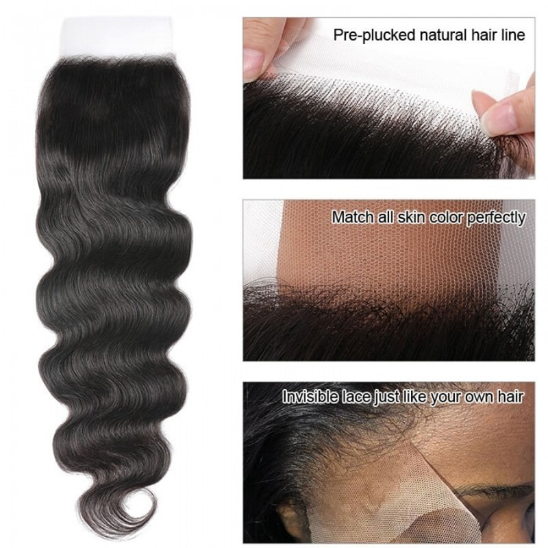 Human Hair Store 5x5 HD Lace Closure Body Wave Wholesale Undetectable Lace Closure