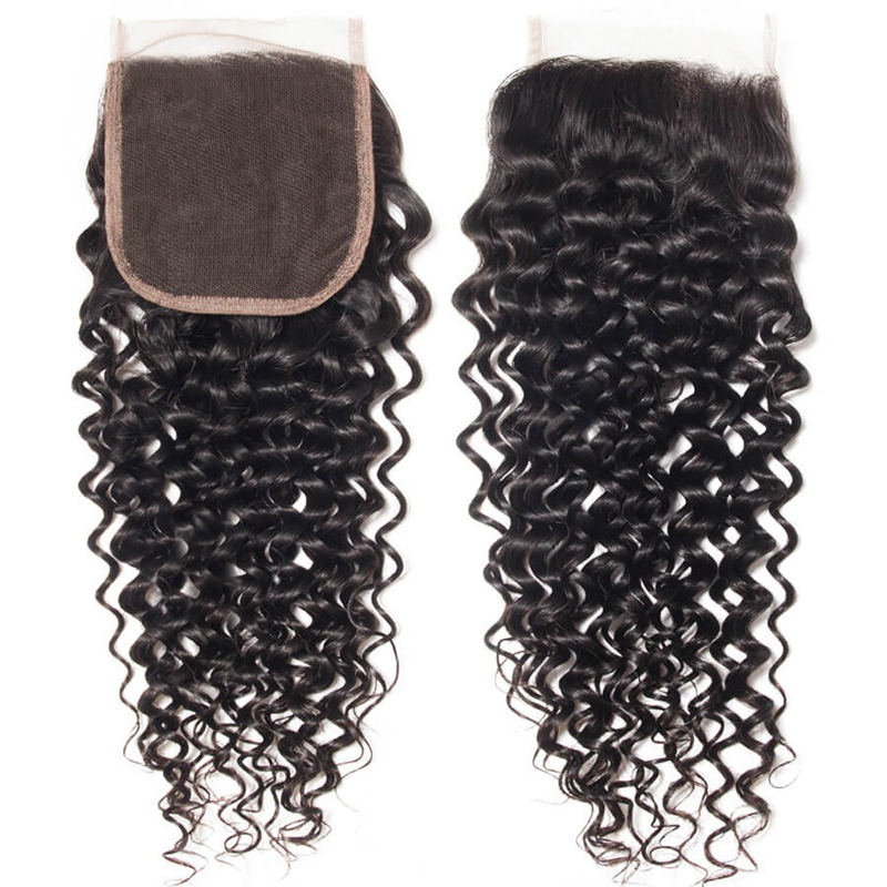 Human Hair Suppliers Wholesale 4x4 Lace Closure Curly Hair Pieces